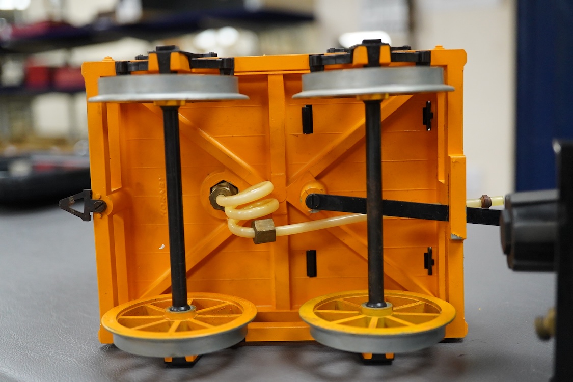 A boxed Hornby Railways 3.5 inch live steam Stephensons Rocket pack, comprising a two cylinder gas fired 0-2-2 Rocket and a quantity of plastic track sections